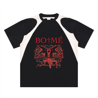 Contrast Panel Cotton T-Shirt