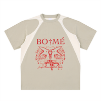 Contrast Panel Cotton T-Shirt