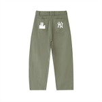 Belted Barrel-leg Chino Pants