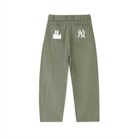 Belted Barrel-leg Chino Pants