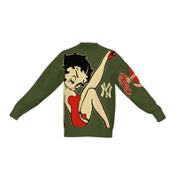 BETTY BOOP CREWNECK IN FOREST GREEN