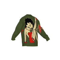 BETTY BOOP CREWNECK IN FOREST GREEN