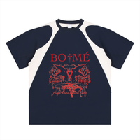 Contrast Panel Cotton T-Shirt